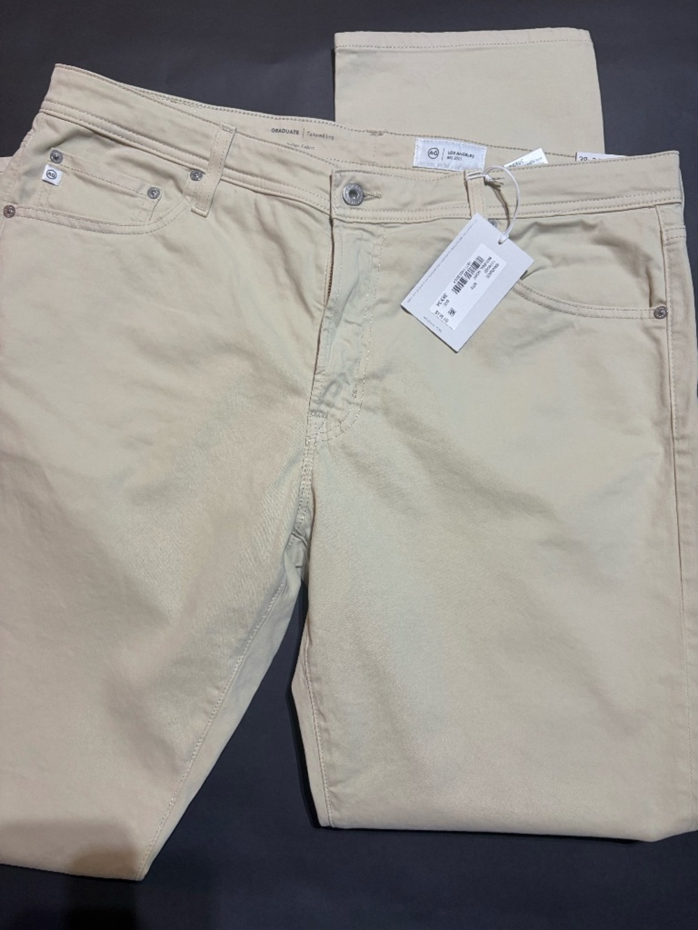 Men's AG Jeans Graduate in Natural Ivory (Size 38x34) - NEW with tags!!